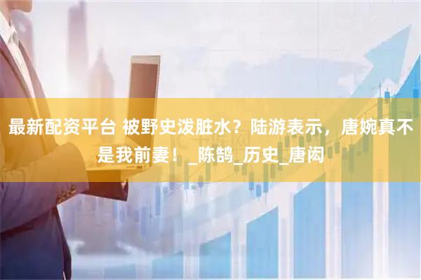 最新配资平台 被野史泼脏水？陆游表示，唐婉真不是我前妻！_陈鹄_历史_唐闳